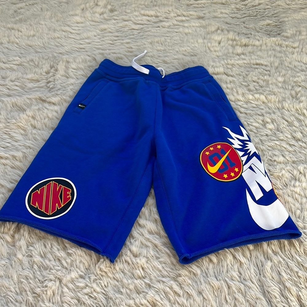 Nike Kids Royal Blue Graphic Fleece Shorts
